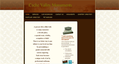 Desktop Screenshot of cachevalleymonuments.com